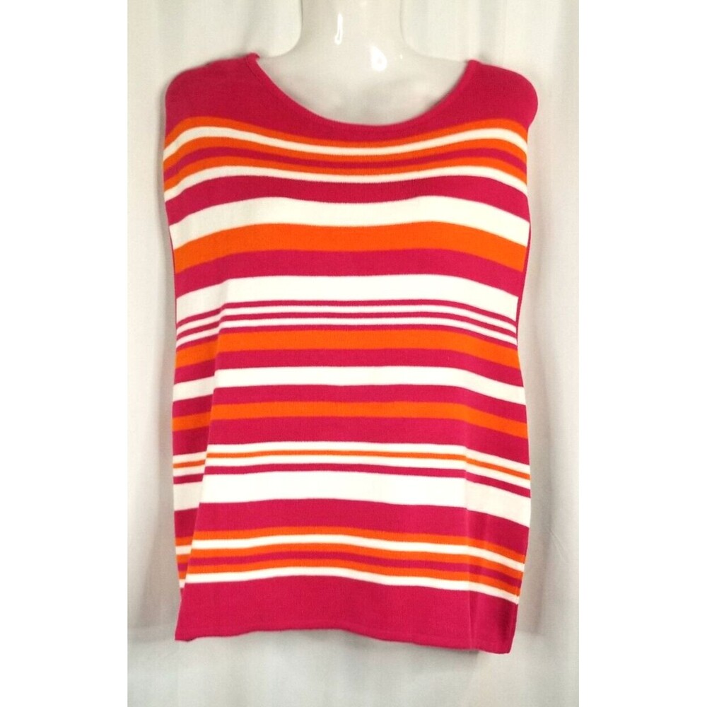 Women's Knit Sweater Top Size Striped Spago Collection Vibrant New Tags Size 3X
